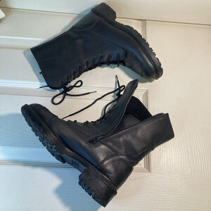 Women's Martino 10 B Lace-up with Zipper Motorcycle Boot Made In Canada Black